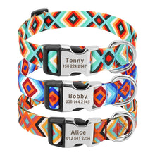 Load image into Gallery viewer, Fashion Custom Dog Collar Nylon Free Engraved ID for Small Medium Large Dogs - GoHappyShopin
