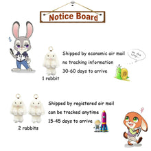 Load image into Gallery viewer, Cute Fluffy Real Rabbit Pompon Bunny Keychain - GoHappyShopin
