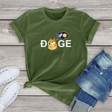 Load image into Gallery viewer, Dogecoin Cryptocurrency Doge HODL To the Moon T-Shirt Unisex Tops 2021 - GoHappyShopin
