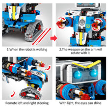 Load image into Gallery viewer, Remote Control Robot Transformation Racing Car Building Blocks Creators Toys For Children - GoHappyShopin
