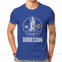 Load image into Gallery viewer, Men’s Fashion Dogecoin Cryptocurrency Rocket To The Moon Hipster T-Shirt - GoHappyShopin
