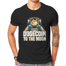 Load image into Gallery viewer, Men’s Fashion Dogecoin To The Moon T-Shirt - GoHappyShopin
