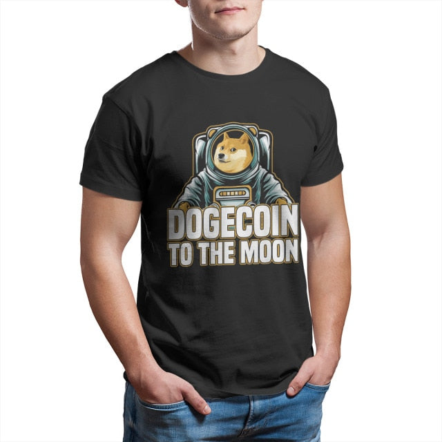 Men’s Fashion Dogecoin To The Moon T-Shirt - GoHappyShopin