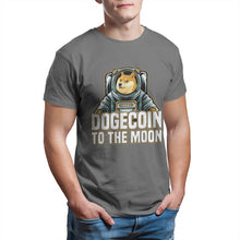 Load image into Gallery viewer, Men’s Fashion Dogecoin To The Moon T-Shirt - GoHappyShopin
