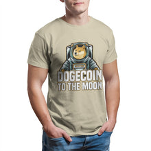 Load image into Gallery viewer, Men’s Fashion Dogecoin To The Moon T-Shirt - GoHappyShopin
