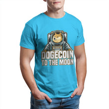 Load image into Gallery viewer, Men’s Fashion Dogecoin To The Moon T-Shirt - GoHappyShopin
