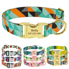 Load image into Gallery viewer, Fashion Custom Dog Collar Nylon Free Engraved ID for Small Medium Large Dogs - GoHappyShopin
