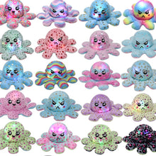 Load image into Gallery viewer, Luminescent New LED Light Mood Octopus or Reversible Octopus Plush or Emotion octopus - GoHappyShopin
