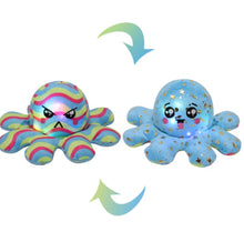 Load image into Gallery viewer, Luminescent New LED Light Mood Octopus or Reversible Octopus Plush or Emotion octopus - GoHappyShopin
