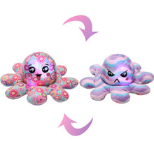 Load image into Gallery viewer, Luminescent New LED Light Mood Octopus or Reversible Octopus Plush or Emotion octopus - GoHappyShopin
