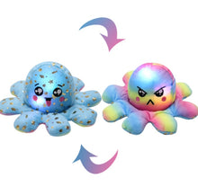 Load image into Gallery viewer, Luminescent New LED Light Mood Octopus or Reversible Octopus Plush or Emotion octopus - GoHappyShopin
