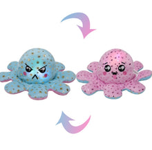 Load image into Gallery viewer, Luminescent New LED Light Mood Octopus or Reversible Octopus Plush or Emotion octopus - GoHappyShopin
