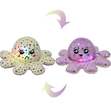 Load image into Gallery viewer, Luminescent New LED Light Mood Octopus or Reversible Octopus Plush or Emotion octopus - GoHappyShopin
