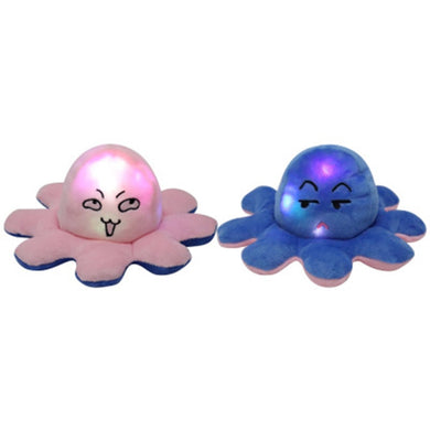 New LED Light Mood Octopus or Reversible Octopus Plush or Emotion octopus - GoHappyShopin