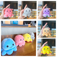 Load image into Gallery viewer, Cute Mood Octopus or Reversible Octopus Plush or Emotion octopus Keychain - GoHappyShopin
