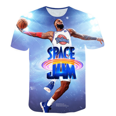 2021 New Movie Space-Jams 2  Basketball Kids Children Summer Clothes - GoHappyShopin