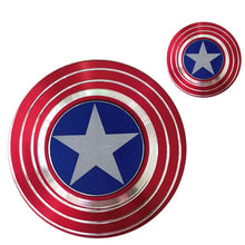 Load image into Gallery viewer, Fidget Spinner Toy Marvels Legends Gyro Shield Round American Captain - GoHappyShopin
