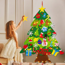 Load image into Gallery viewer, DIY Felt Christmas Tree With LED Light New Year Kids Gift - GoHappyShopin
