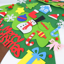 Load image into Gallery viewer, DIY Felt Christmas Tree With LED Light New Year Kids Gift - GoHappyShopin
