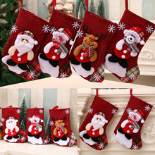 Load image into Gallery viewer, Large Stockings Fabric Gift Socks Christmas Lovely Bag Decoration - GoHappyShopin

