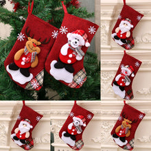 Load image into Gallery viewer, Large Stockings Fabric Gift Socks Christmas Lovely Bag Decoration - GoHappyShopin
