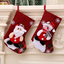 Load image into Gallery viewer, Large Stockings Fabric Gift Socks Christmas Lovely Bag Decoration - GoHappyShopin
