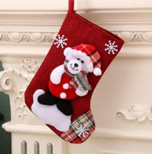 Load image into Gallery viewer, Large Stockings Fabric Gift Socks Christmas Lovely Bag Decoration - GoHappyShopin
