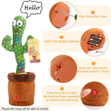 Load image into Gallery viewer, Funny Dancing Cactus Electron Plush Toy with Christmas Music - GoHappyShopin

