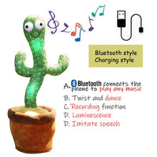 Load image into Gallery viewer, Funny Dancing Cactus Electron Plush Toy with Christmas Music - GoHappyShopin
