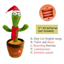 Load image into Gallery viewer, Funny Dancing Cactus Electron Plush Toy with Christmas Music - GoHappyShopin
