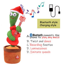 Load image into Gallery viewer, Funny Dancing Cactus Electron Plush Toy with Christmas Music - GoHappyShopin
