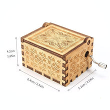 Load image into Gallery viewer, Merry Christmas Wooden Hand Crank Music Box - GoHappyShopin
