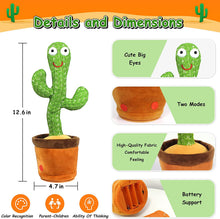 Load image into Gallery viewer, Christmas Gifts Dancing Cactus Electron Plush Toy - GoHappyShopin
