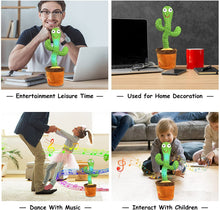 Load image into Gallery viewer, Christmas Gifts Dancing Cactus Electron Plush Toy - GoHappyShopin
