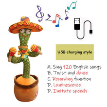 Load image into Gallery viewer, Christmas Gifts Dancing Cactus Electron Plush Toy - GoHappyShopin
