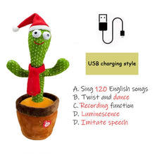 Load image into Gallery viewer, Christmas Gifts Dancing Cactus Electron Plush Toy - GoHappyShopin
