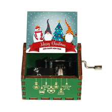 Load image into Gallery viewer, Merry Christmas Wooden Hand Crank Music Box - GoHappyShopin
