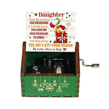 Load image into Gallery viewer, Merry Christmas Wooden Hand Crank Music Box - GoHappyShopin
