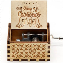 Load image into Gallery viewer, Merry Christmas Wooden Hand Crank Music Box - GoHappyShopin
