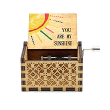 Load image into Gallery viewer, Merry Christmas Wooden Hand Crank Music Box - GoHappyShopin
