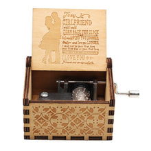 Load image into Gallery viewer, Merry Christmas Wooden Hand Crank Music Box - GoHappyShopin
