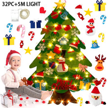 Load image into Gallery viewer, DIY Felt Christmas Tree Merry Christmas Decorations Gifts - GoHappyShopin
