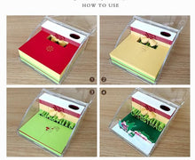 Load image into Gallery viewer, Creative 3D Notepads Sticky Gifts with Christmas designs - GoHappyShopin
