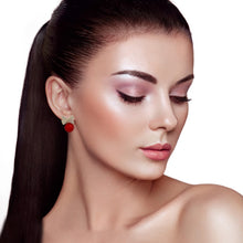Load image into Gallery viewer, Fashion Crystal Bow Knot Stud Earrings For Women Christmas Jewelry Gifts - GoHappyShopin

