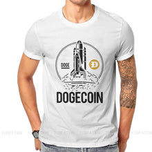 Load image into Gallery viewer, Men’s Fashion Dogecoin Cryptocurrency Rocket To The Moon Hipster T-Shirt - GoHappyShopin
